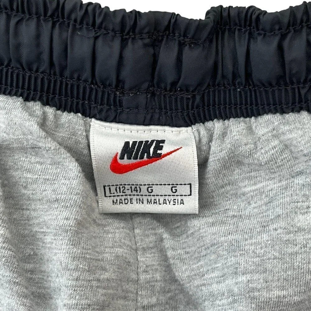 Vtg Y2K Nike Womens Nylon Track Pants12-14 Swoosh Streetwear Hip Hop 80s 90s
